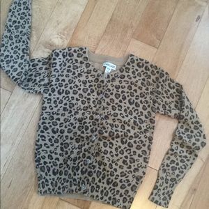 Girls leopard print cardigan